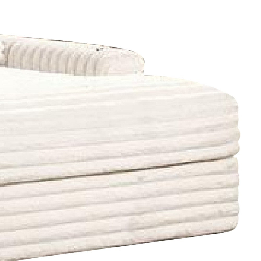 Voyo Oversize Chaise | White Chenille | Track Arms w Cup Holders & USB | 64’’ BM340308