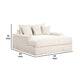 Voyo Oversize Chaise | White Chenille | Track Arms w Cup Holders & USB | 64’’ BM340308