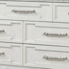 Miamy Wide Dresser | 7 Drawers w Jewelry Tray | Creamy White Pine Wood BM340309