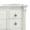 Naddy Wide Dresser | White Pine Wood | 9 Drawers w Metal Handles BM340310