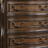 Leova Tall Dresser Chest | 6 Drawers | Ornate Molding | Brown Hardwood BM340313