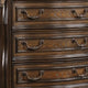 Leova Tall Dresser Chest | 6 Drawers | Ornate Molding | Brown Hardwood BM340313