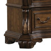 Leova Tall Dresser Chest | 6 Drawers | Ornate Molding | Brown Hardwood BM340313
