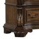 Leova Tall Dresser Chest | 6 Drawers | Ornate Molding | Brown Hardwood BM340313