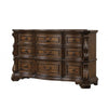 Leova Wide Dresser | 9 Drawers | Ornate Molding| Brown Asian Hardwood BM340314