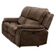 Heny Manual Reclining Loveseat | Brown Fabric Seating | 68" No Sag