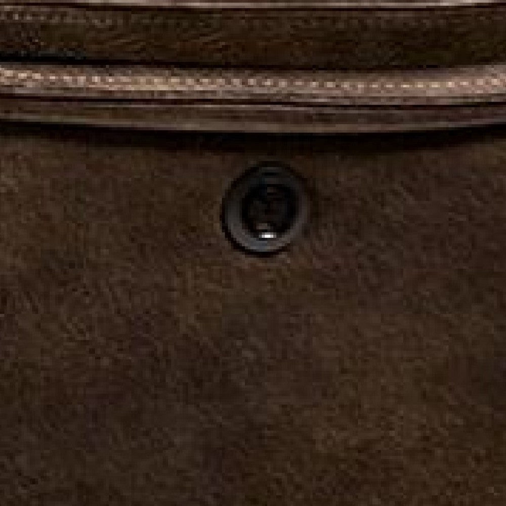 Heny Manual Reclining Loveseat | Brown Fabric Seating | 68’’ No Sag BM340315