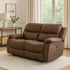 Heny Manual Reclining Loveseat | Brown Fabric Seating | 68’’ No Sag BM340315