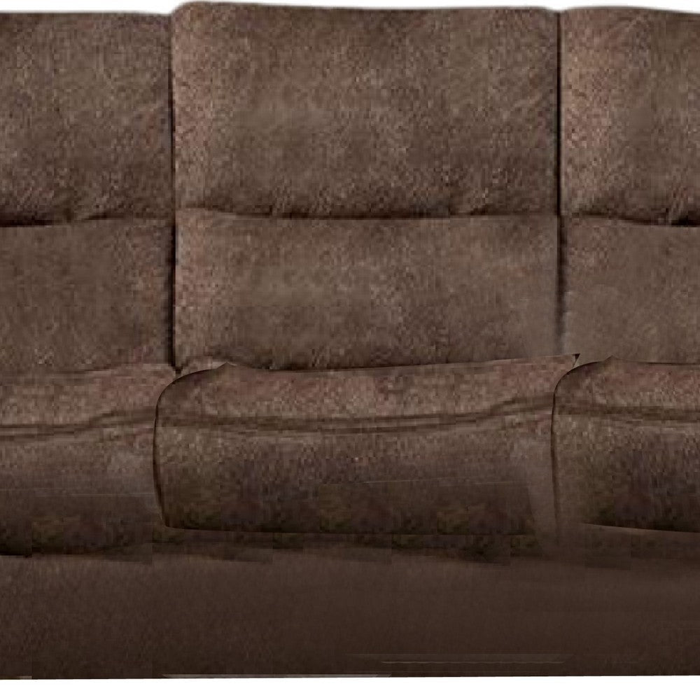 Heny Manual Reclining Sofa | Brown Fabric Seating | 88’’ | No Sag BM340316