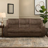 Heny Manual Reclining Sofa | Brown Fabric Seating | 88" | No Sag