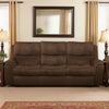Heny Manual Reclining Sofa | Brown Fabric Seating | 88" | No Sag