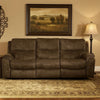 Heny Manual Reclining Sofa | Brown Fabric Seating | 88" | No Sag