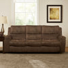 Heny Manual Reclining Sofa | Brown Fabric Seating | 88" | No Sag