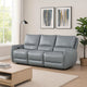 Pono Power Reclining Sofa | Pale Blue Top Grain Leather | 85" | Zero Gravity