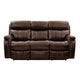 Runy Power Recliner Sofa | Pillowy Brown Top Grain Leather | 86’’ BM340325
