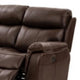 Runy Power Recliner Sofa | Pillowy Brown Top Grain Leather | 86’’ BM340325