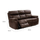 Runy Power Recliner Sofa | Pillowy Brown Top Grain Leather | 86’’ BM340325