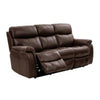 Runy Power Recliner Sofa | Pillowy Brown Top Grain Leather | 86"