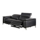 Cuny Power Reclining Sofa | Black Faux Leather | 88" Wall Hug