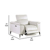 Cuny Power Recliner Chair | Taupe Gray Faux Leather | Wall Hug Back BM340327
