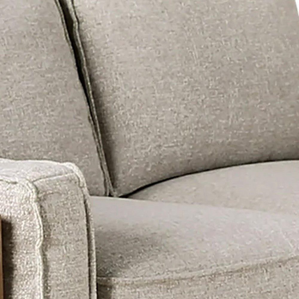 Denu Loveseat | Light Brown Fabric Padded | Welt Trim Details | 70’’ BM340328