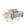 Denu Loveseat | Light Brown Fabric Padded | Welt Trim Details | 70’’ BM340328