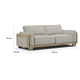 Denu Sofa | Light Brown Fabric Padded | Welt Trim Details | 93’’ BM340329