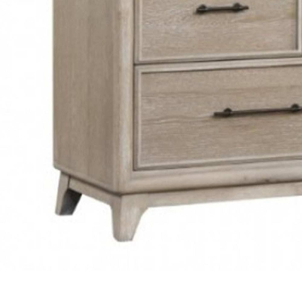 Myna 64’’ Wide Dresser | 8 Drawers | White Oak Veneer | Solid Wood BM340332