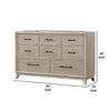 Myna 64’’ Wide Dresser | 8 Drawers | White Oak Veneer | Solid Wood BM340332