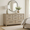 Myna 64’’ Wide Dresser | 8 Drawers | White Oak Veneer | Solid Wood BM340332