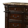 Kera Classic Dresser | 69’’ | 12 Drawers | Sculpted Cherry Brown Wood BM340334