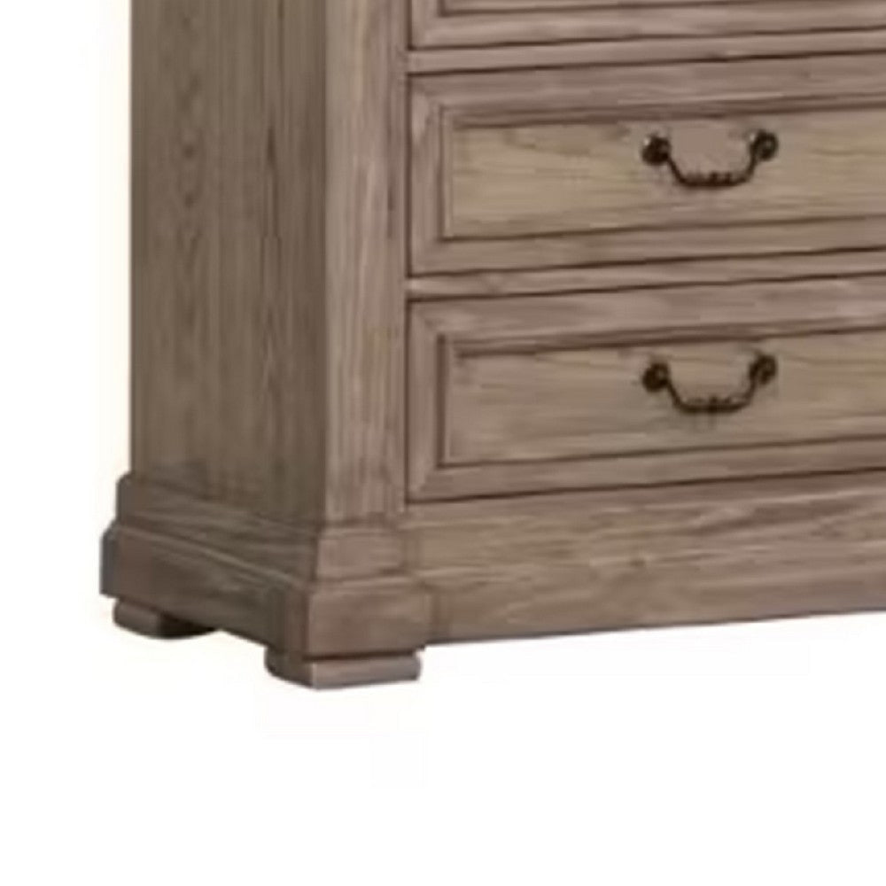 Roi Wide Dresser | 62’’ | 9 Dovetail Drawers | Weathered Gray BM340335