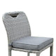 Mio Barstool Chair Set of 6 | Thick Seat Cushion | Gray Wicker Frame BM340340