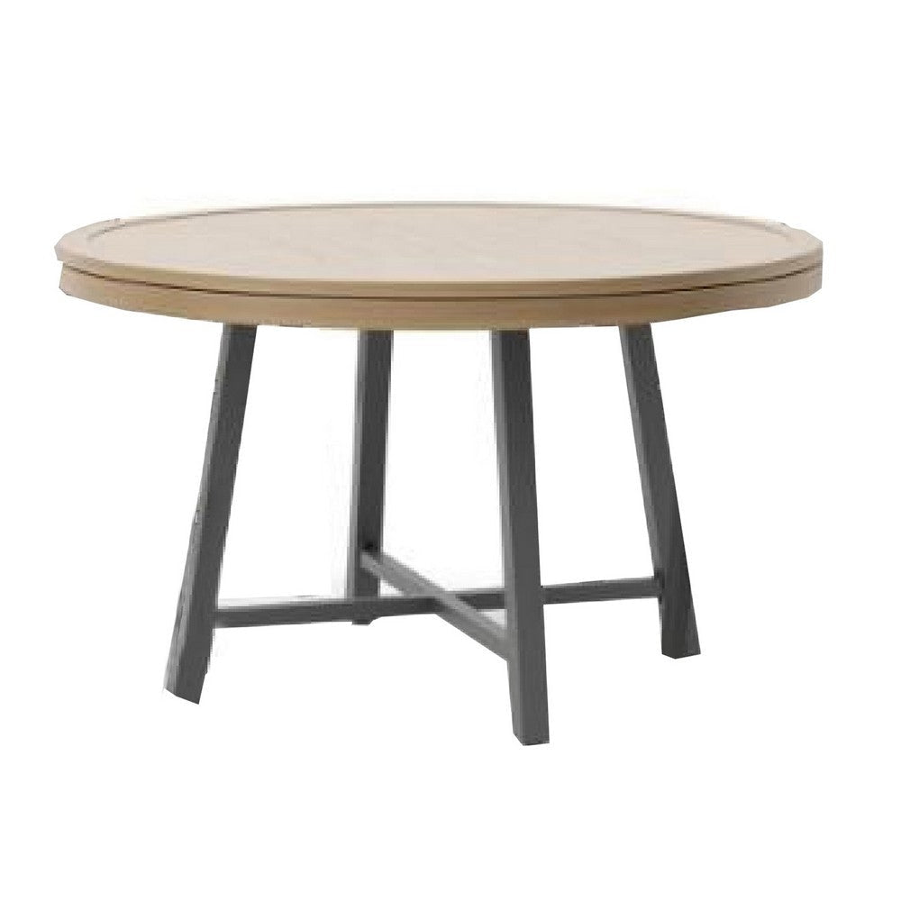 Nily Outdoor Game Table | 51’’ Round Top w Inlaid Chess Board BM340341