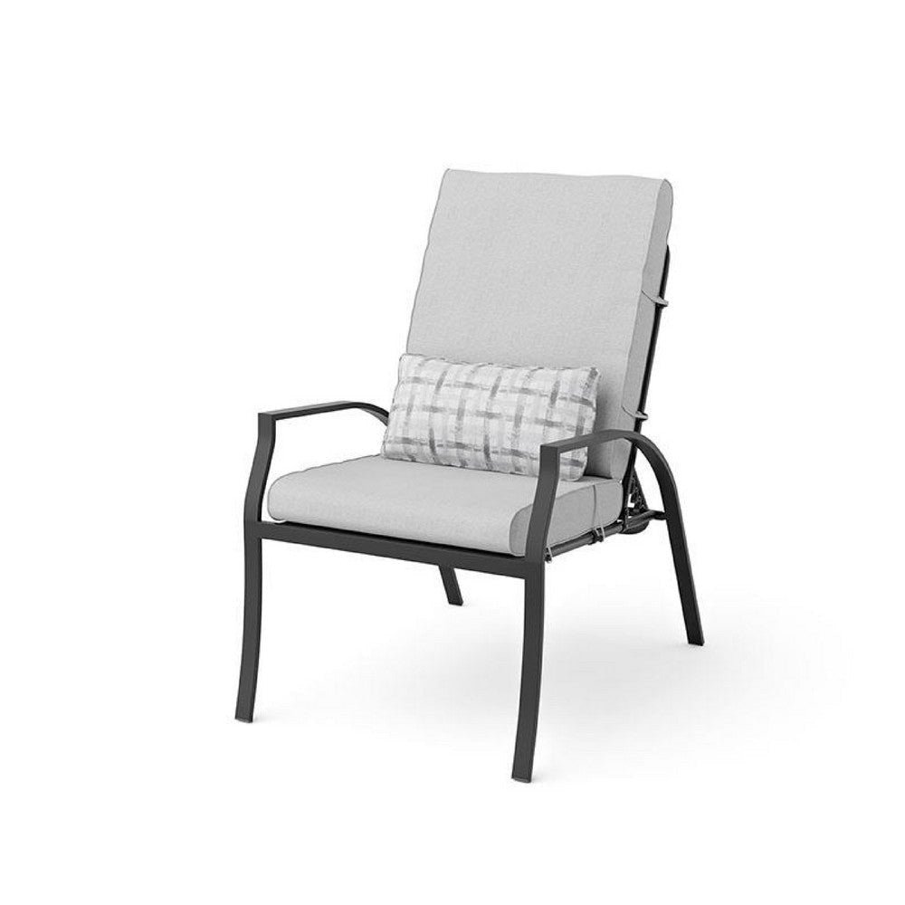 Leki Reclining Armchair Set of 6 | Tie Back Cushions | 1 Pillow | Gray BM340342