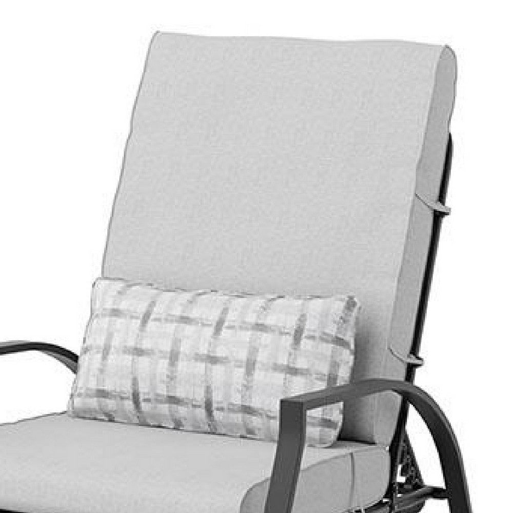 Leki Reclining Armchair Set of 6 | Tie Back Cushions | 1 Pillow | Gray BM340342