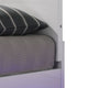Pero King Size Bed w Silver Trimmed Headboard | LED Footboard | White BM340347