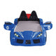 Ticy Twin Size Car Bed w Remote Control LED | Faux Leather Upholstery | Blue BM340348