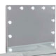 Vaz 3pc LED Mirror Vanity Table Set | Glass Top | Padded Stool | White BM340351