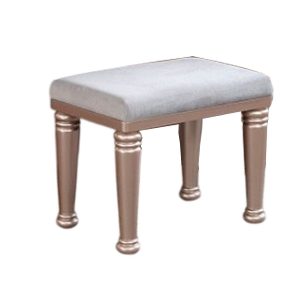 Yezy 3pc Vanity LED Mirror Desk Set with Padded Stool | Blush Pink BM340352