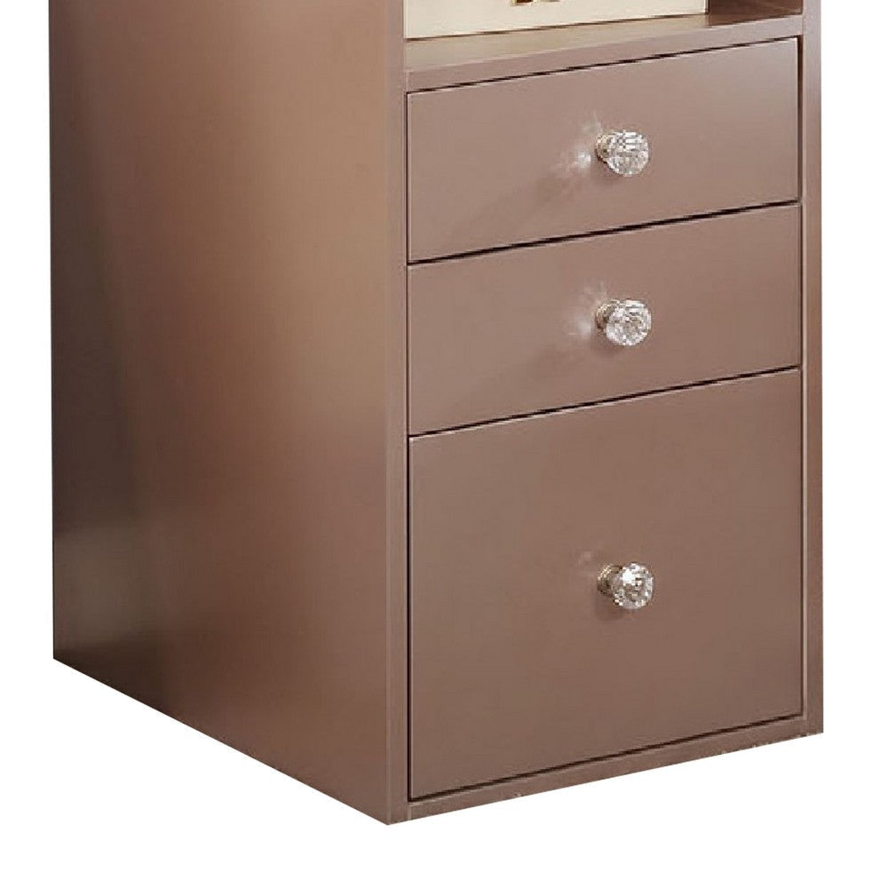 Yezy 3pc Vanity LED Mirror Desk Set with Padded Stool | Blush Pink BM340352