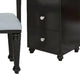 Gena 3pc Vanity Set with Stool | Glass Top Table | LED Mirror | Obsidian Gray BM340354