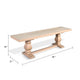 Anna Dining Bench | 60’’ | Double Pedestal | Wheat Brown Solid Wood BM340357
