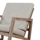 Diry Rocking Chair | Soft Gray Seat & Back | Natural Brown Mahogany Wood BM340358