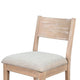 Casy Counter Height Chair Set of 2 | Gray Cushion | Natural Brown Solid Wood