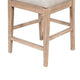 Casy Counter Height Chair Set of 2 | Gray Cushion | Natural Brown Solid Wood