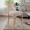 Casy Counter Height Chair Set of 2 | Gray Cushion | Natural Brown Solid Wood