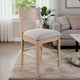 Casy Counter Height Chair Set of 2 | Gray Cushion | Natural Brown Solid Wood