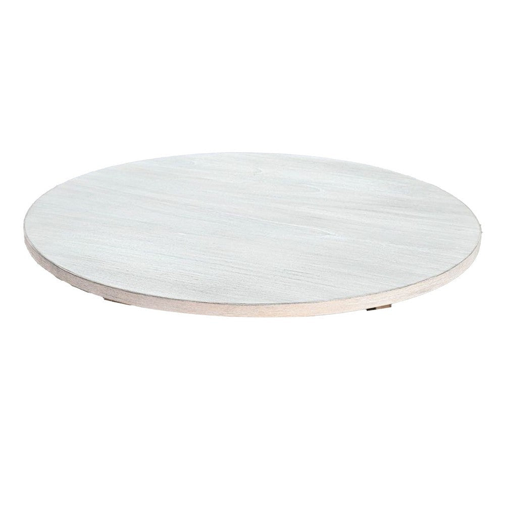 Dilly Coffee Table | 48’’ Round Light Gray Top | Wheat Brown Solid Wood BM340362