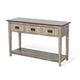 Camie Sofa Console Table | 48’’ | 3 Drawers | Gray Solid Mahogany BM340364